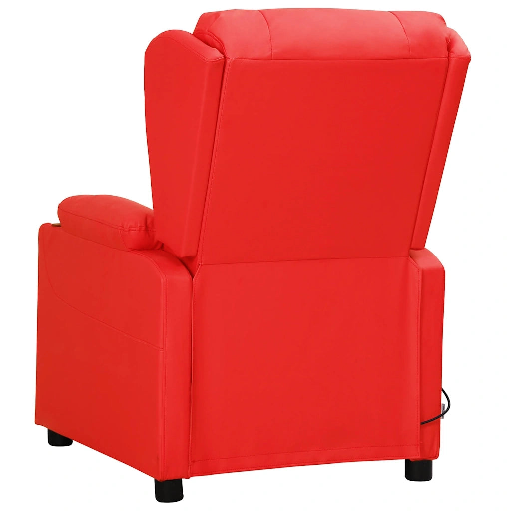 Poltrona Massaggiante Rossa in Similpelle 339080