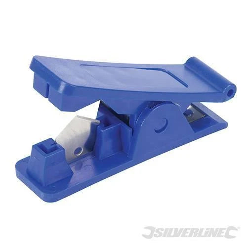 Tagliatubi per tubi di plastica e di gomma taglierino lama acciaio Silverline