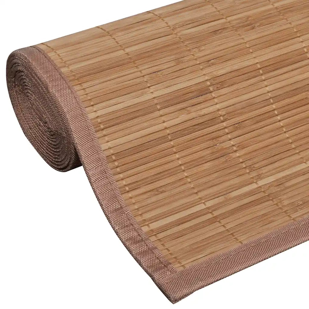 Tappeto del soggiorno | Tappeto Rettangolare in Bamb¨´ Marrone 150 x 200 cm