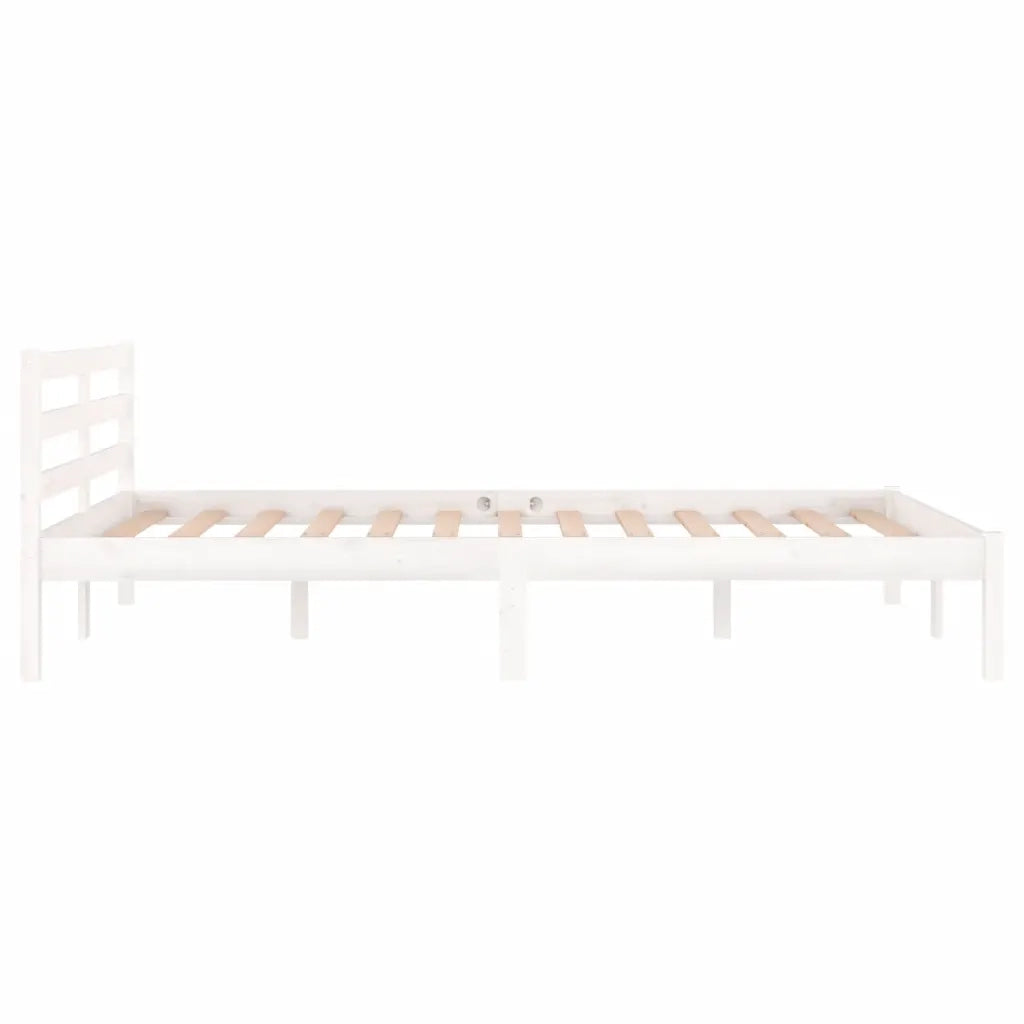 Giroletto-Struttura Letto in Legno Massello di Pino 120x200 cm Bianco