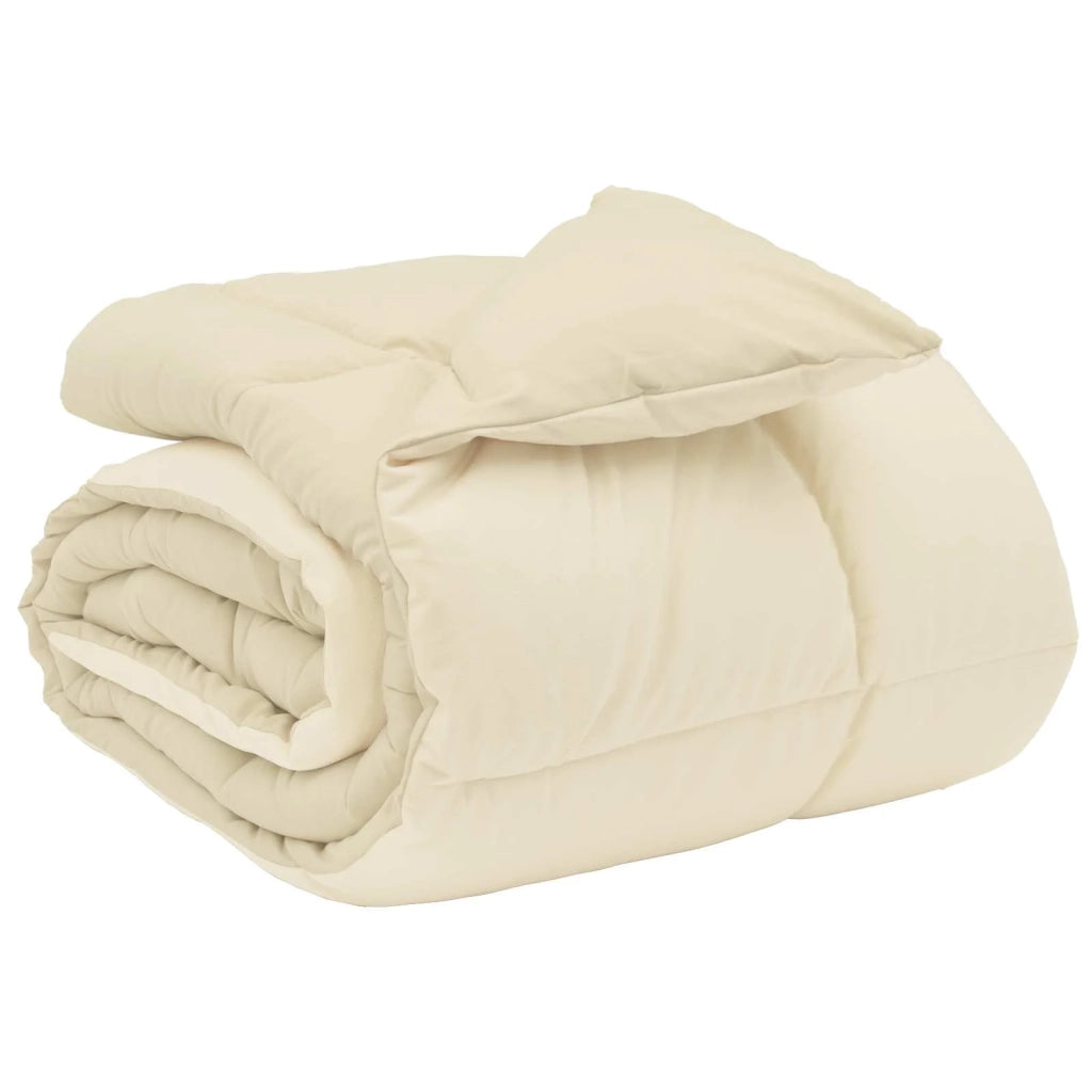 Duvet Invernale Trapuntato Crema 200 x 200 cm Microfibra