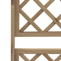 Letto per Orto con Traliccio e Pergola per Rampicanti con Fondo Aperto, 160x55x183cm, Legno Naturale