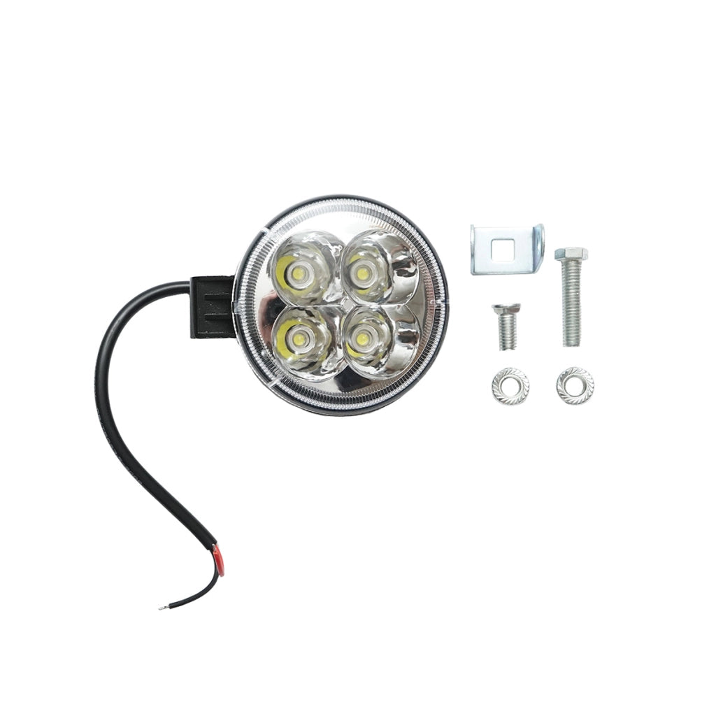 Lampada con 4 LED 10-30V 12W, angolo del fascio 30 gradi, tipo spot 6400K Breckner Germany