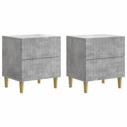 Armadio da Notte 2 pcs Grigio Cemento 43 x 34,5 x 48 cm 894532