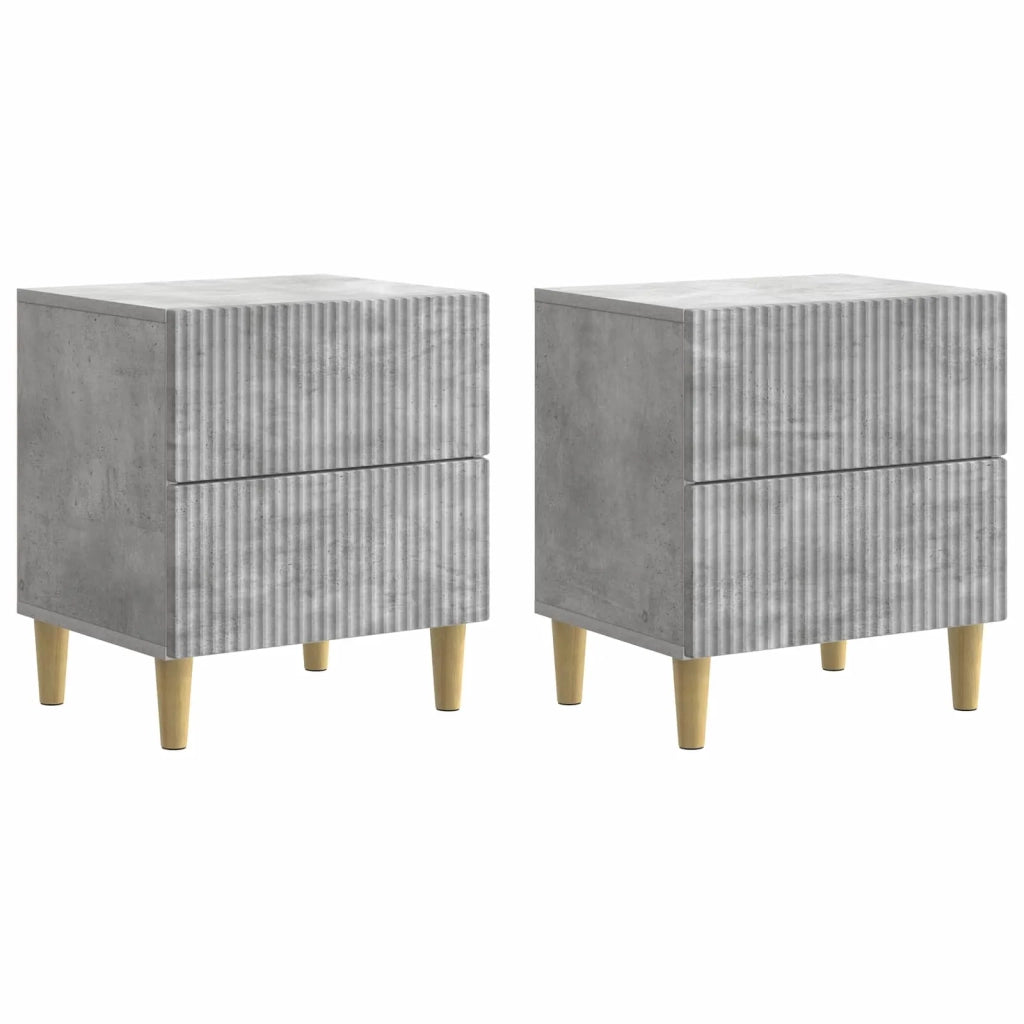 Armadio da Notte 2 pcs Grigio Cemento 43 x 34,5 x 48 cm 894532