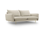 Cosmopolitan Design - Divano "Vienna" 3 posti in tessuto strutturato beige 