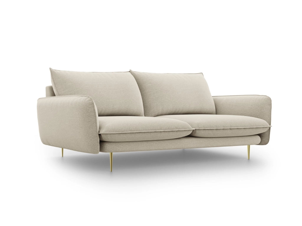 Cosmopolitan Design - Divano "Vienna" 3 posti in tessuto strutturato beige 