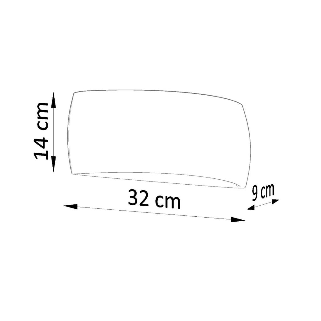 Applique TRIBUN Pure Lume ceramica nera/bianca G9 32cm