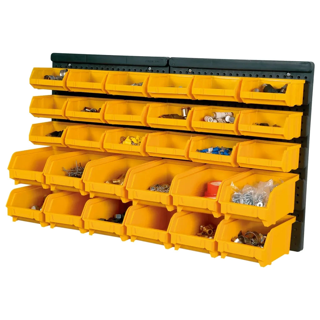 Kit Contenitori 32 pz con Pannelli a Parete Giallo e Nero cod mxl 61317