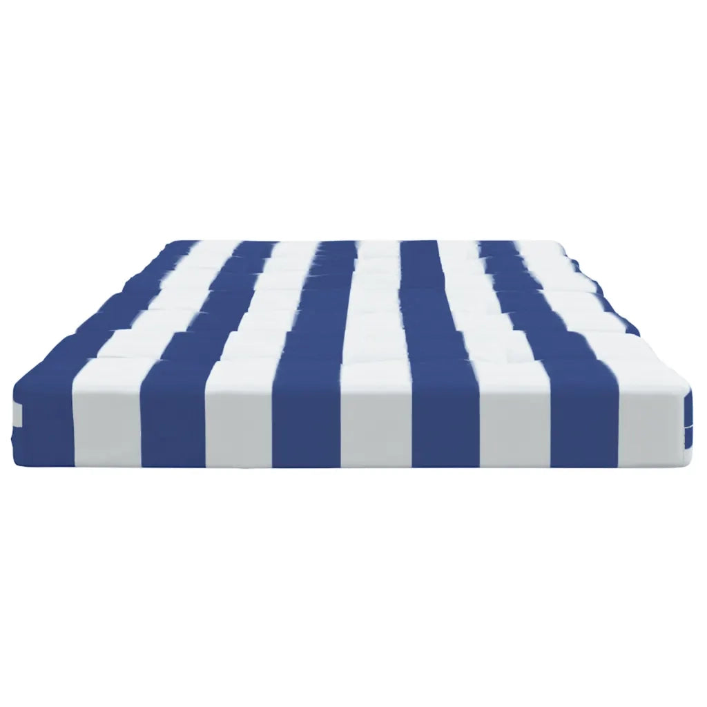 vidaXL Cuscini Sedia a Sdraio 2pz Strisce Bianche e Blu Tessuto Oxford