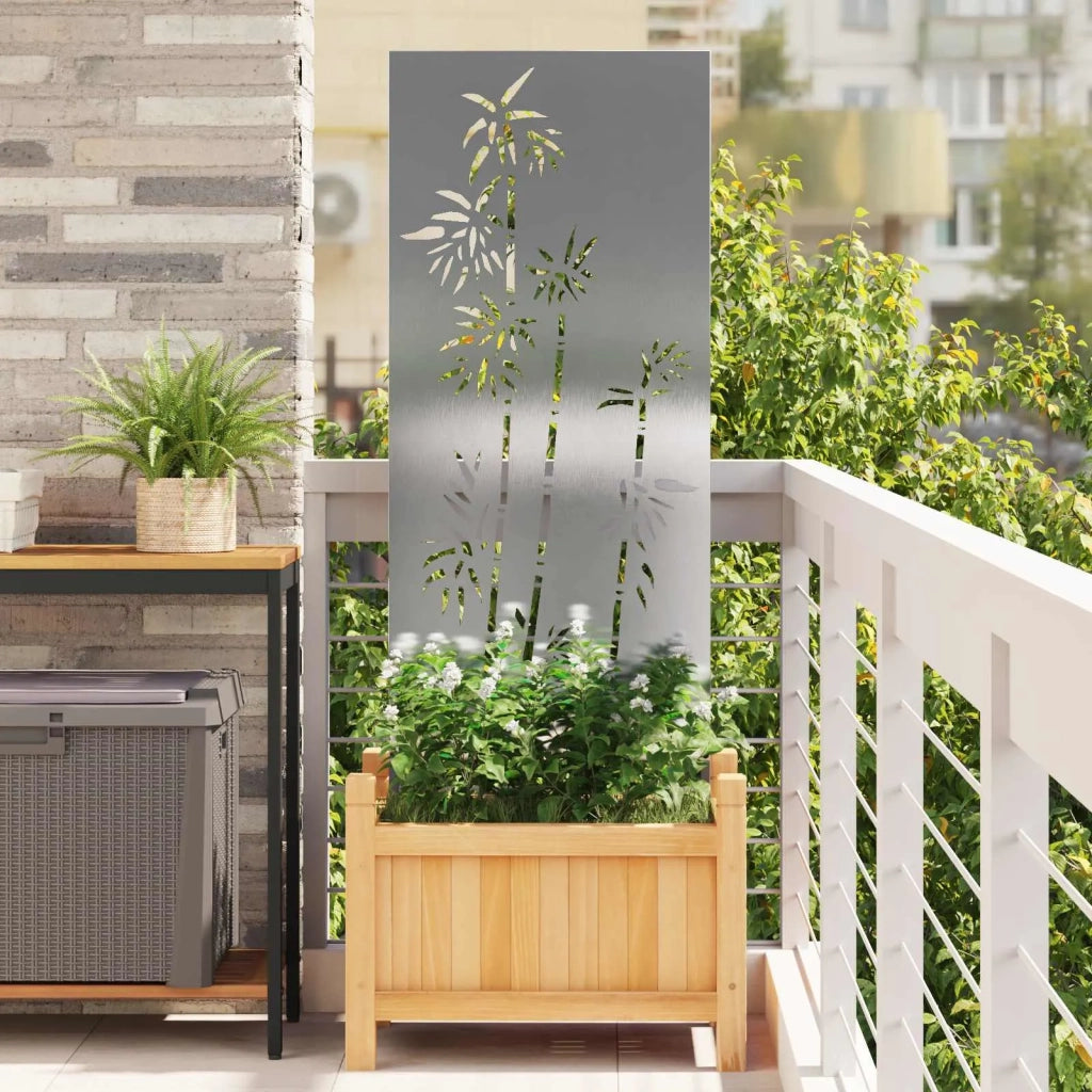 Schermo per privacy in giardino Floreale Argento 50 x 140 cm 876298
