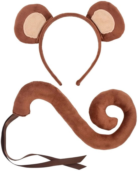 Set di Costume da Orso per Bambini/Adulti - Cappuccio da Orso - Coda da Orso - Costume da Orso - Set di Cosplay - Materiale soffice e confortevole - Costume da Orso