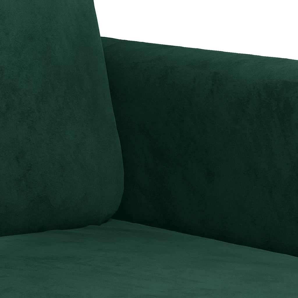 Divano a 2 Posti-Sofa 2 Posti Verde Scuro 140 cm in Velluto 595630