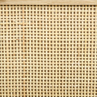 Cassettiera 4 Cassetti 80x38x80 cm in Truciolato e Rattan Nero e Color Legno