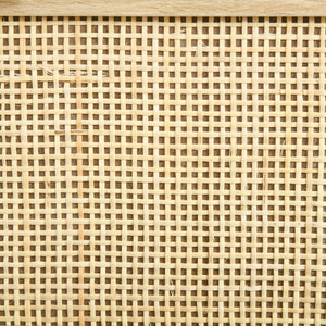 Cassettiera 4 Cassetti 80x38x80 cm in Truciolato e Rattan Nero e Color Legno