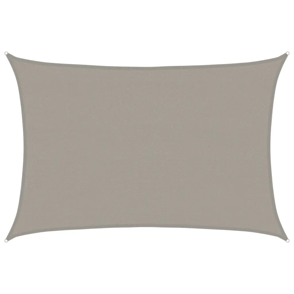 vidaXL Vela Parasole 160 g/m² Rettangolare Grigio Chiaro 4x6 m in HDPE
