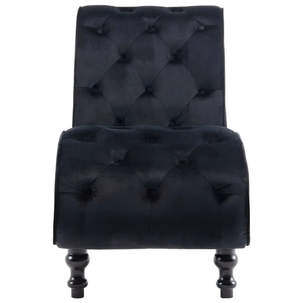 Sedia a Sdraio Nera in Velluto CFW6523854