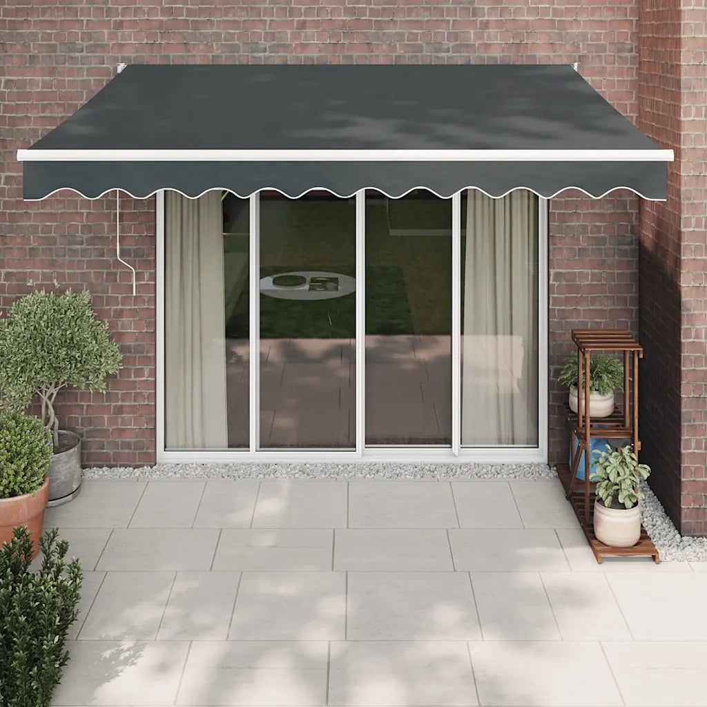 Tenda retrattile Antracite con Struttura Bianca 3 x 2,5 m 3154486