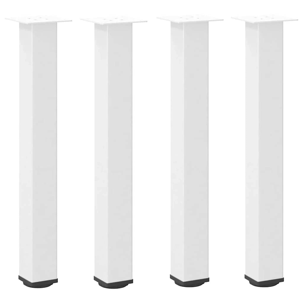 Set di 4 gambe regolabili per tavolo consolle 72-74 cm design moderno soggiorno/ufficio acciaio bianco 02_0056766