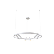 Maytoni Lampadario Sospensione Moderna Satellite 1 luce LED integrato bianco metallo