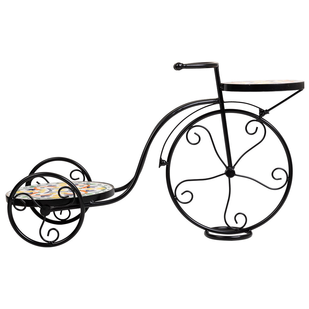 Supporto bici in mosaico Multicolore e ferro battuto 67x26,5x43h