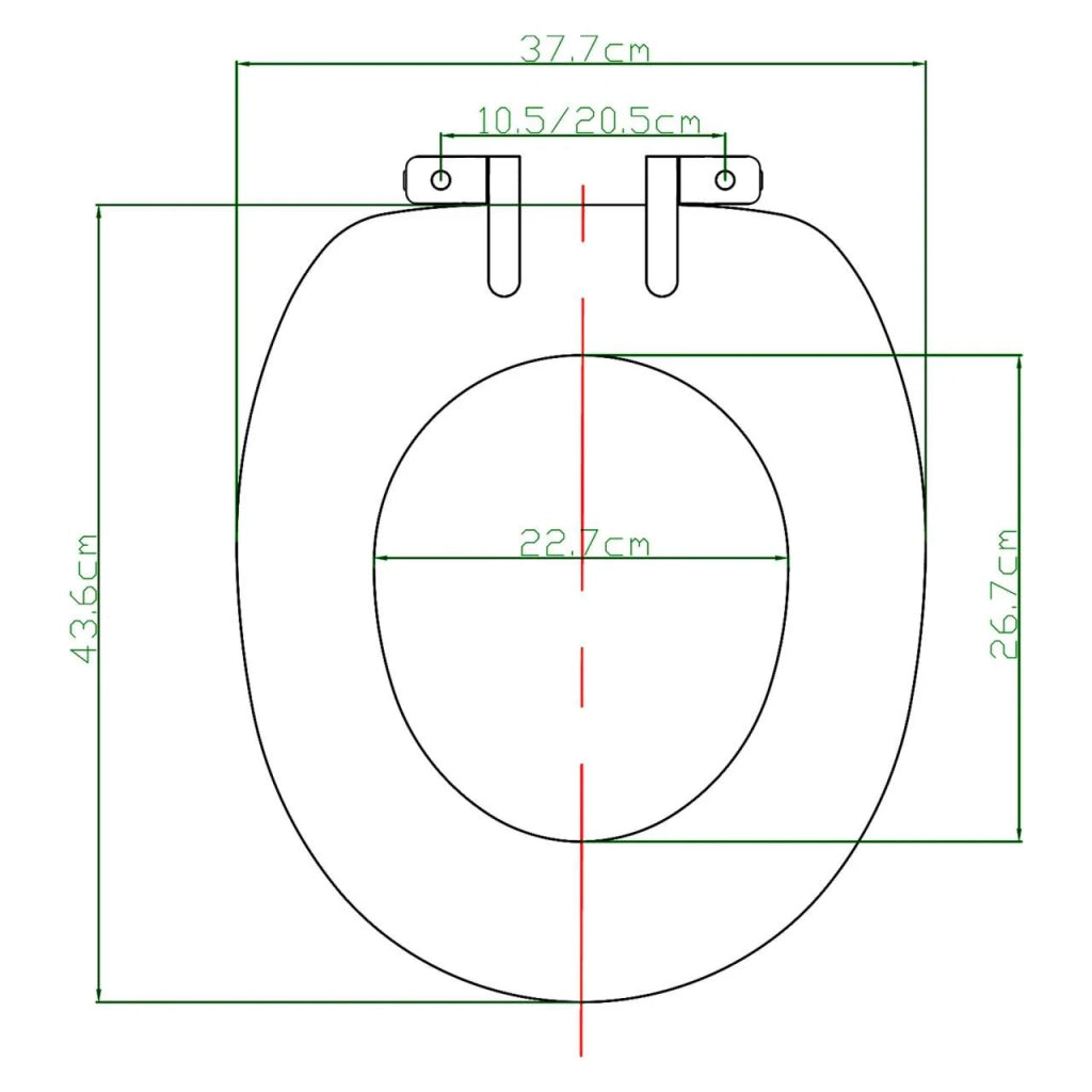 Sedile WC in legno robusto con chiusura rallentata per il bagno bianco e rosso 19_0000726
