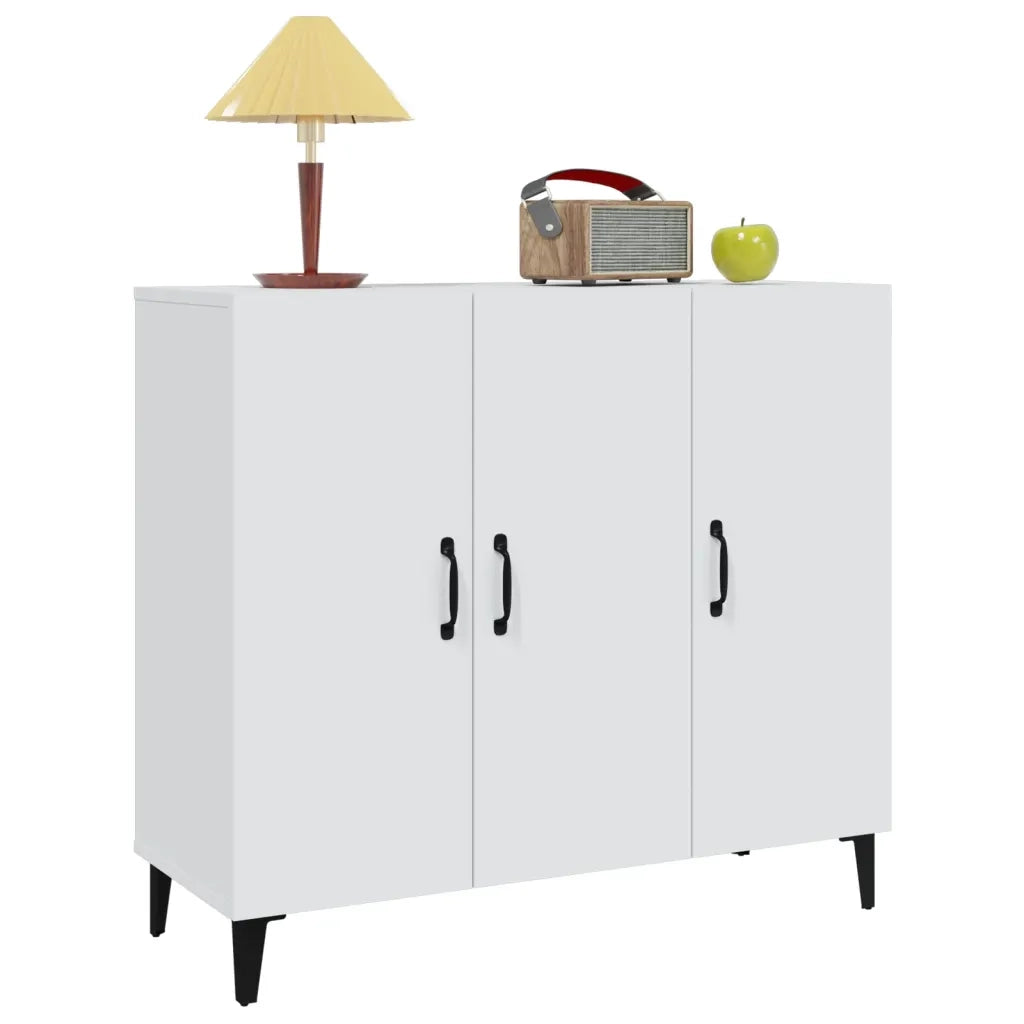 Credenza Bianca 90x34x80 cm in Legno Multistrato 812501