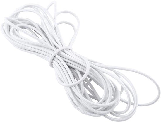 Cavo di allungamento per tende, ombrelli da spiaggia, borse, bagagli, attrezzatura sportiva, bagagliaio motociclo, tarpauolina 5mm 10m - Bianco