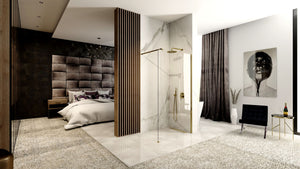 Parete Doccia Rea Aero Gold 120 Walk In