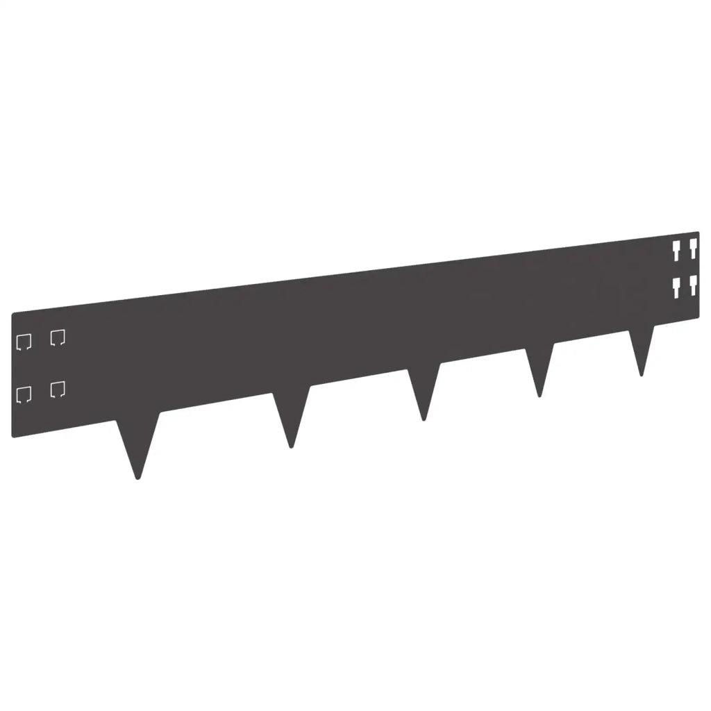 Bordura per Prato 50 pcs 100 x 20 cm Acciaio Nero 8008577