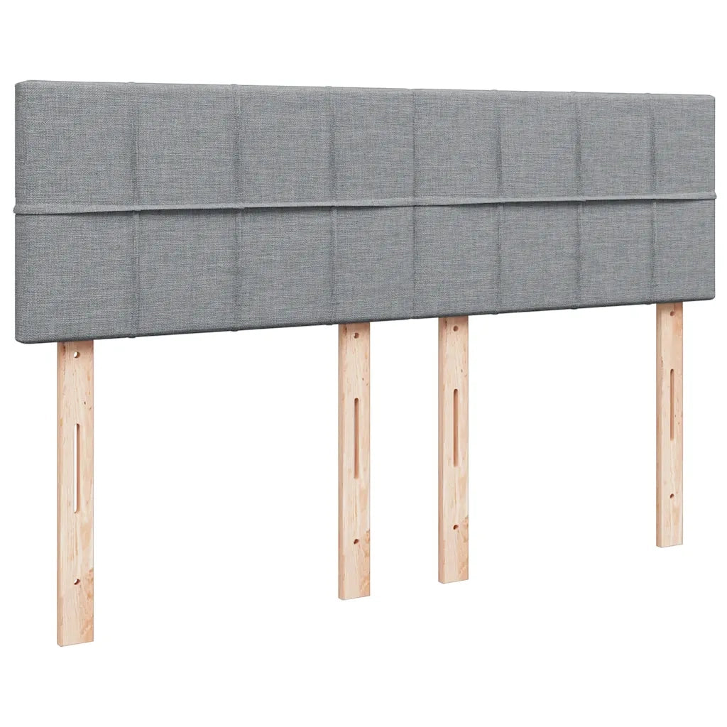 Giroletto a Molle con Materasso Grigio Chiaro 140x200cm Tessuto