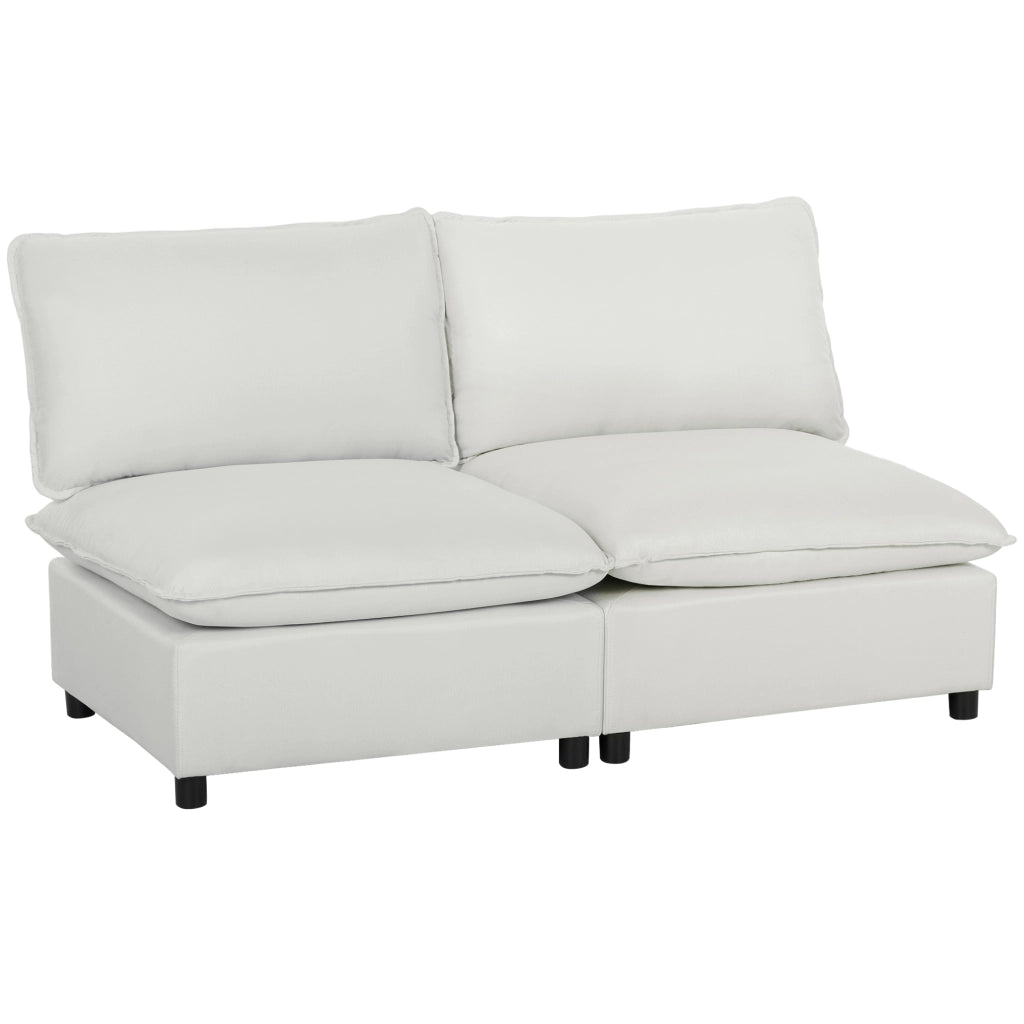 Divano 2 posti in similpelle grigio ¨C Minimal ¨C 146x90x80