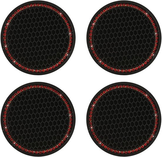 Contenitore per bicchieri 4 pezzi - Silicona antiscivolo - Accessori per auto - Riciclabile - Resistente allo shock - Diametro 2,75 pollici - Sostegni