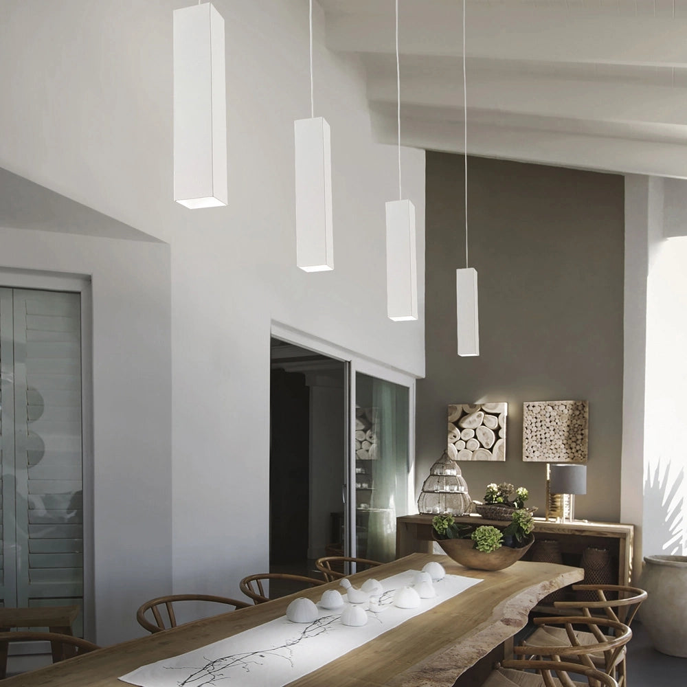 Sospensione Moderna Sky Metallo Bianco 1 Luce Gu10 7W 3000K Luce Calda