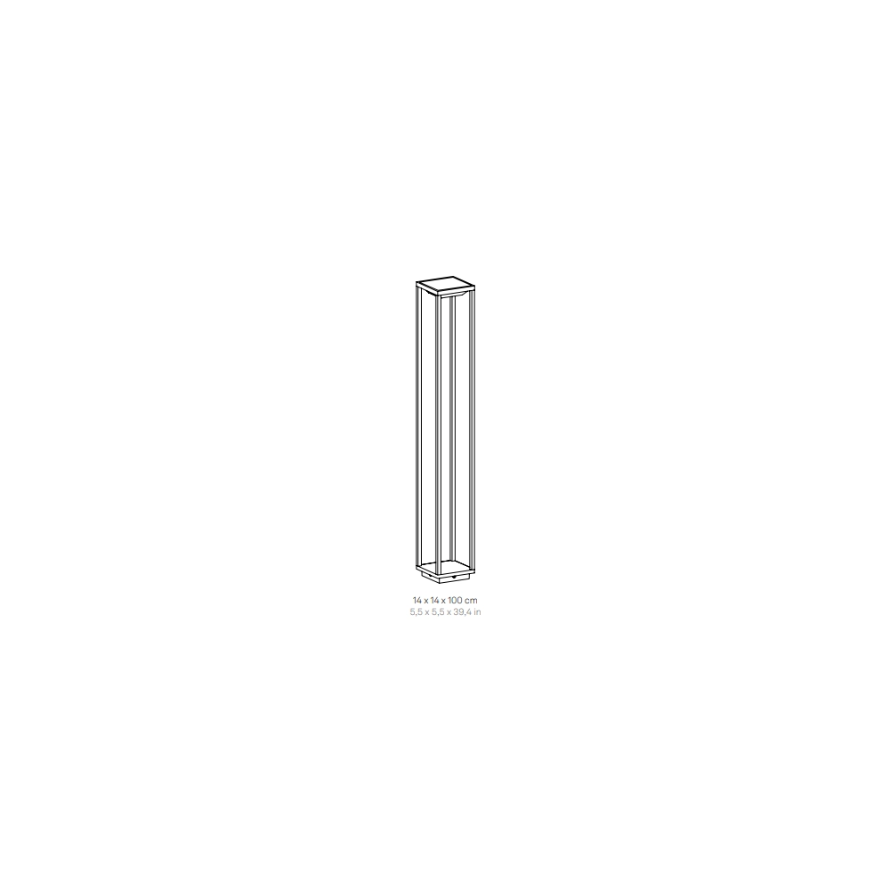 Lanterna Home solare Grigio Scuro a led 100 cm da 2,2w a batteria IP54 Zafferano