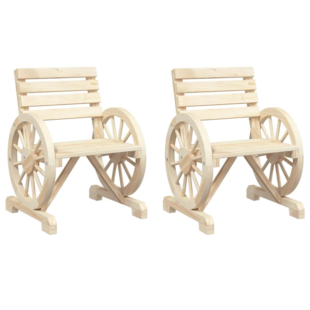 Sedia da patio-Sedie da Giardino 2 pz 58x58x78,5 cm in Legno Massello di Abete 686838
