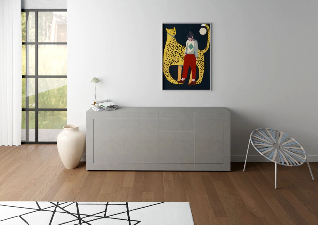 Madia 3 ante/3 cassetti 200x40x83,5 cm Elios cashmere