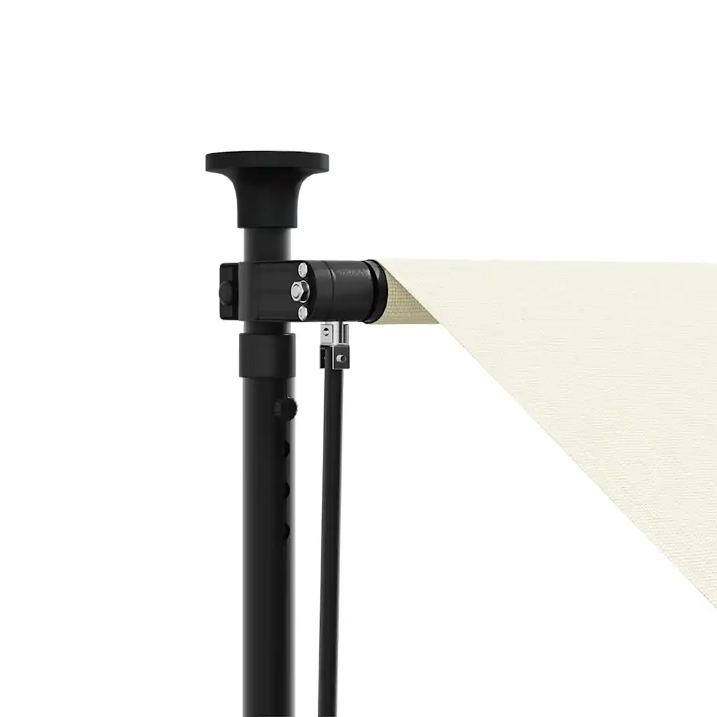 Tenda da Sole Retrattile Crema 200x115 cm in Tessuto e Acciaio 368745