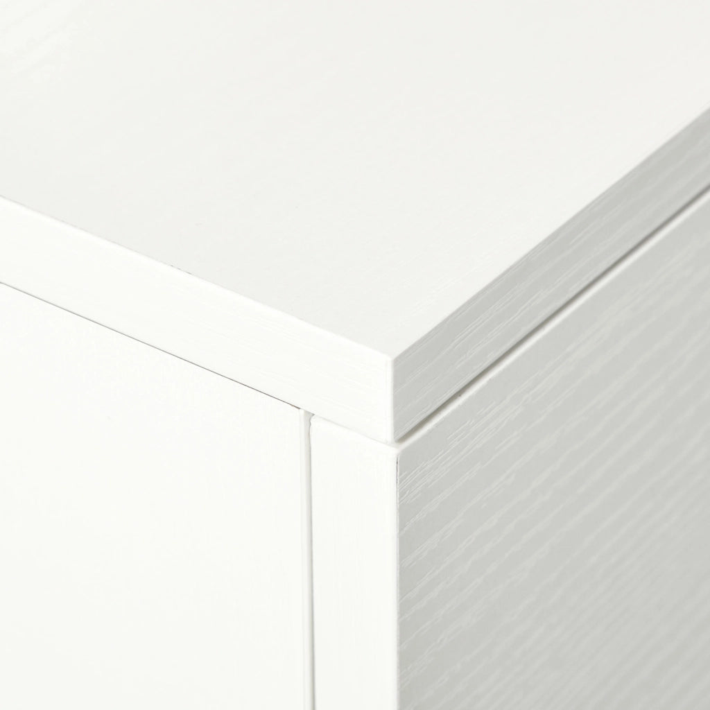Scrivania con cassetti e ruote ¨C zephmum ¨C bianco, 100x36x88cm