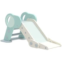 Scivolo per Bambini Pieghevole in Plastica Età 18 Mesi-3 Anni, 102x53x53cm, Verde