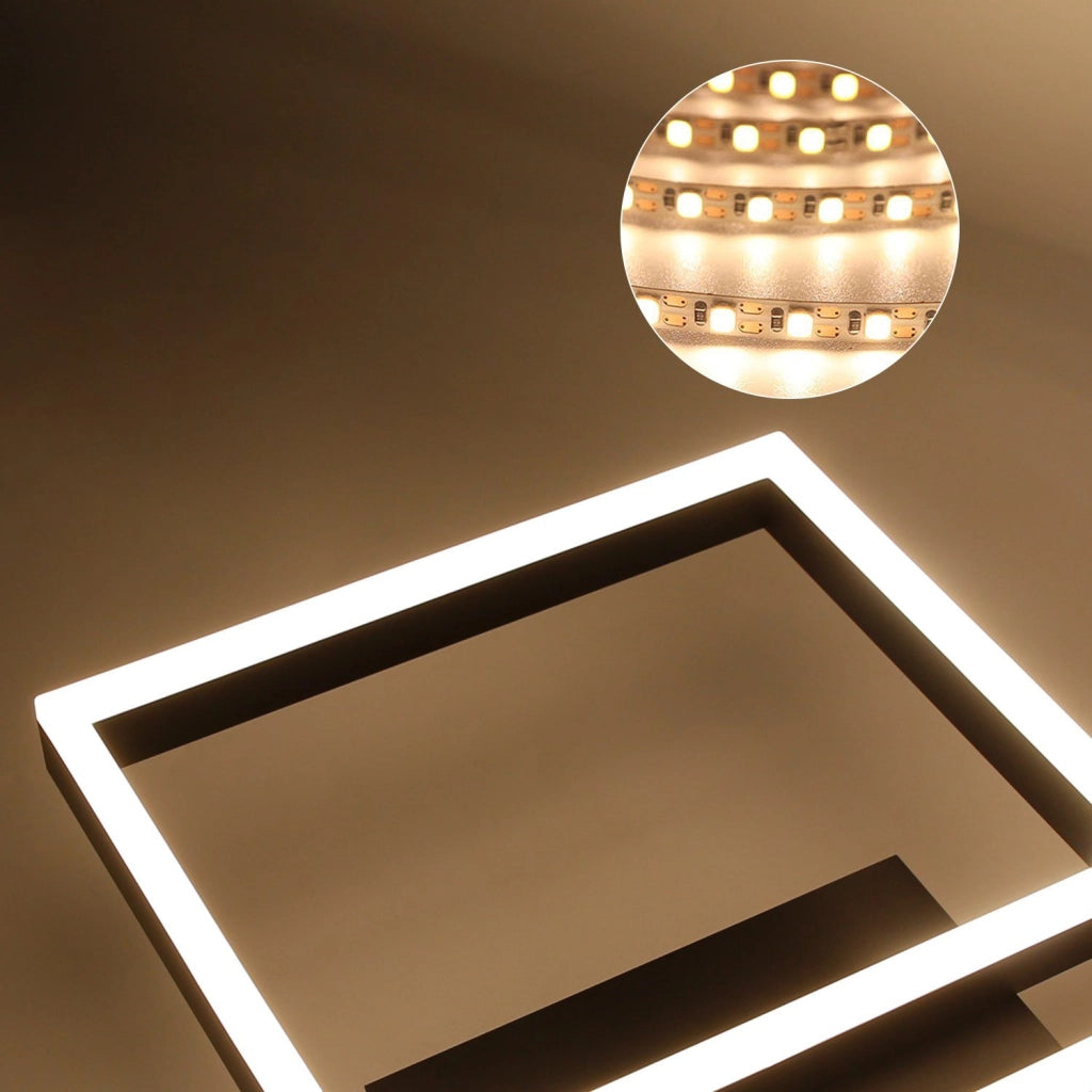 ZMH Lampada da soffitto plafoniera LED moderna poligonale quadrata