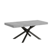 Tavolo Allungabile 140-400x90x77 cm Famas Premium Cemento Telaio Antracite