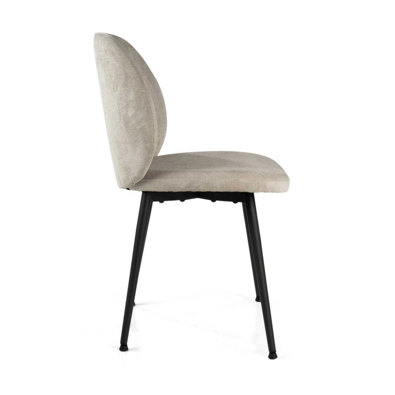 Sedia Glaede Tessuto Sabbia Struttura Metallo Cm 48x56h48,5/84,5