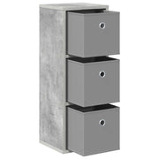 Credenza | Madia | Buffet da pranzo | Armadio da pranzo con cassetto Grigio cemento 25,5 x 22 x 69,5 cm