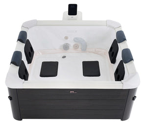 Vasca Idromassaggio da Esterno Spa Riscaldata 160x160x65 cm 6 Posti Wi-Fi Oslo Smart