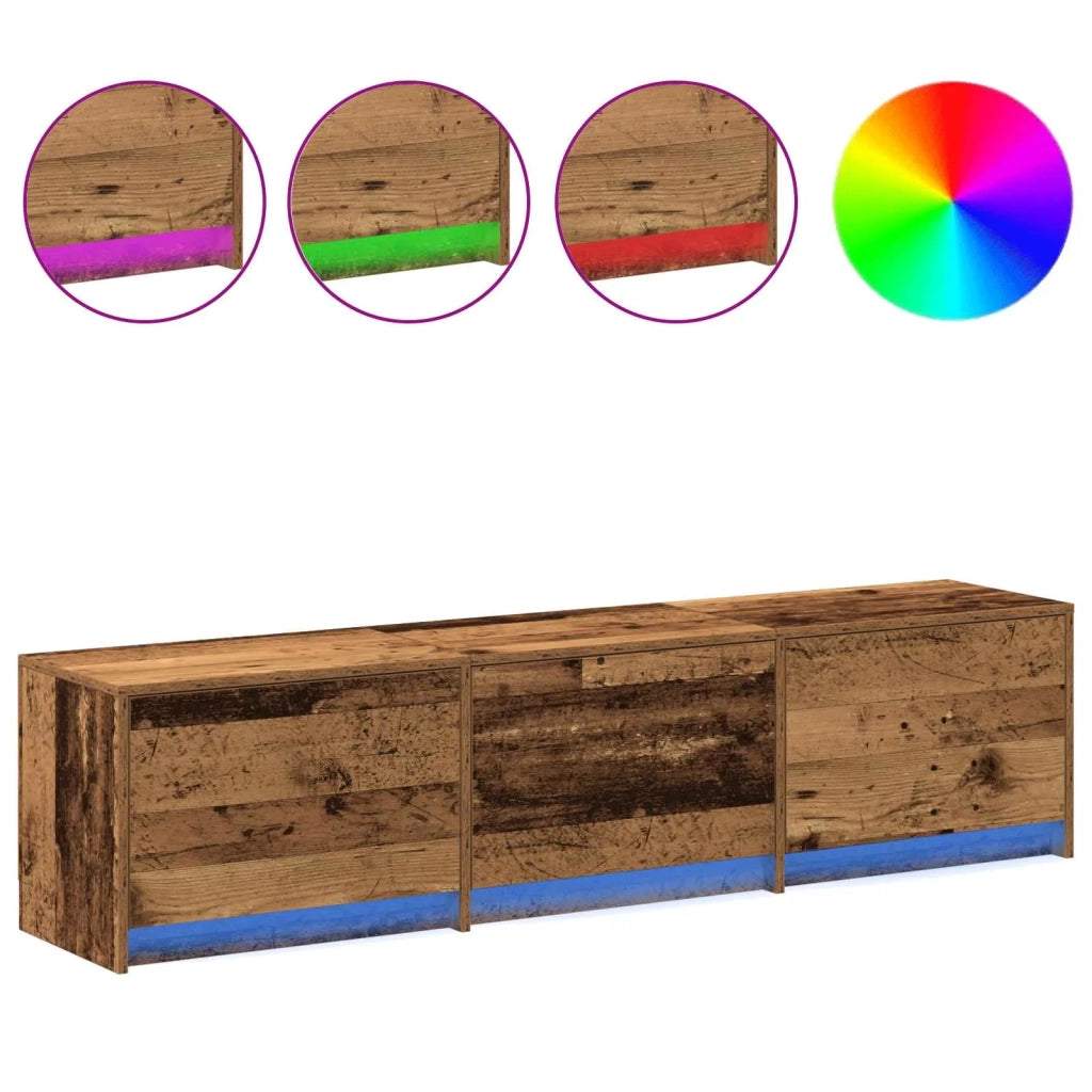 Mobile TV-Credenza per TV Legno vecchio 165 x 34 x 40 cm Legno multistrato