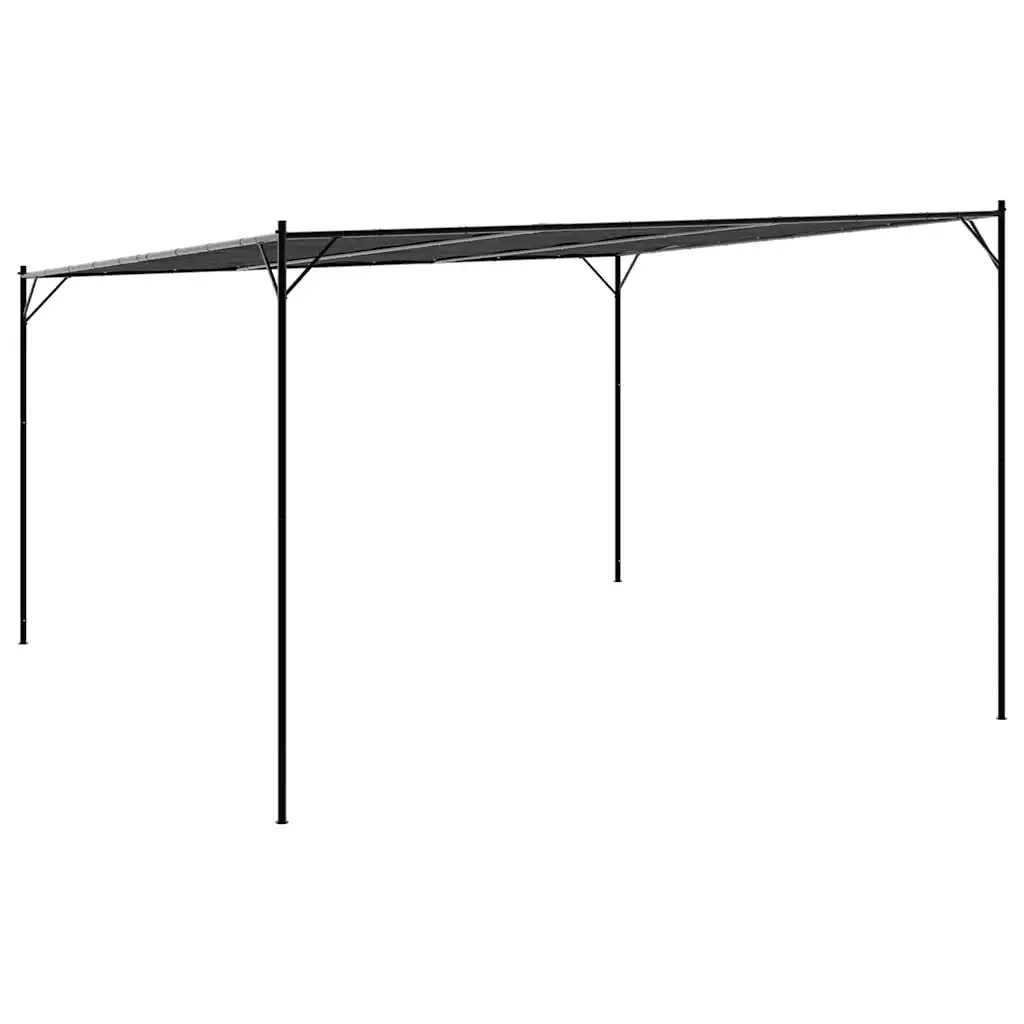 Gazebo Antracite 4x4 m 180 g/m² Tessuto e Acciaio 362465