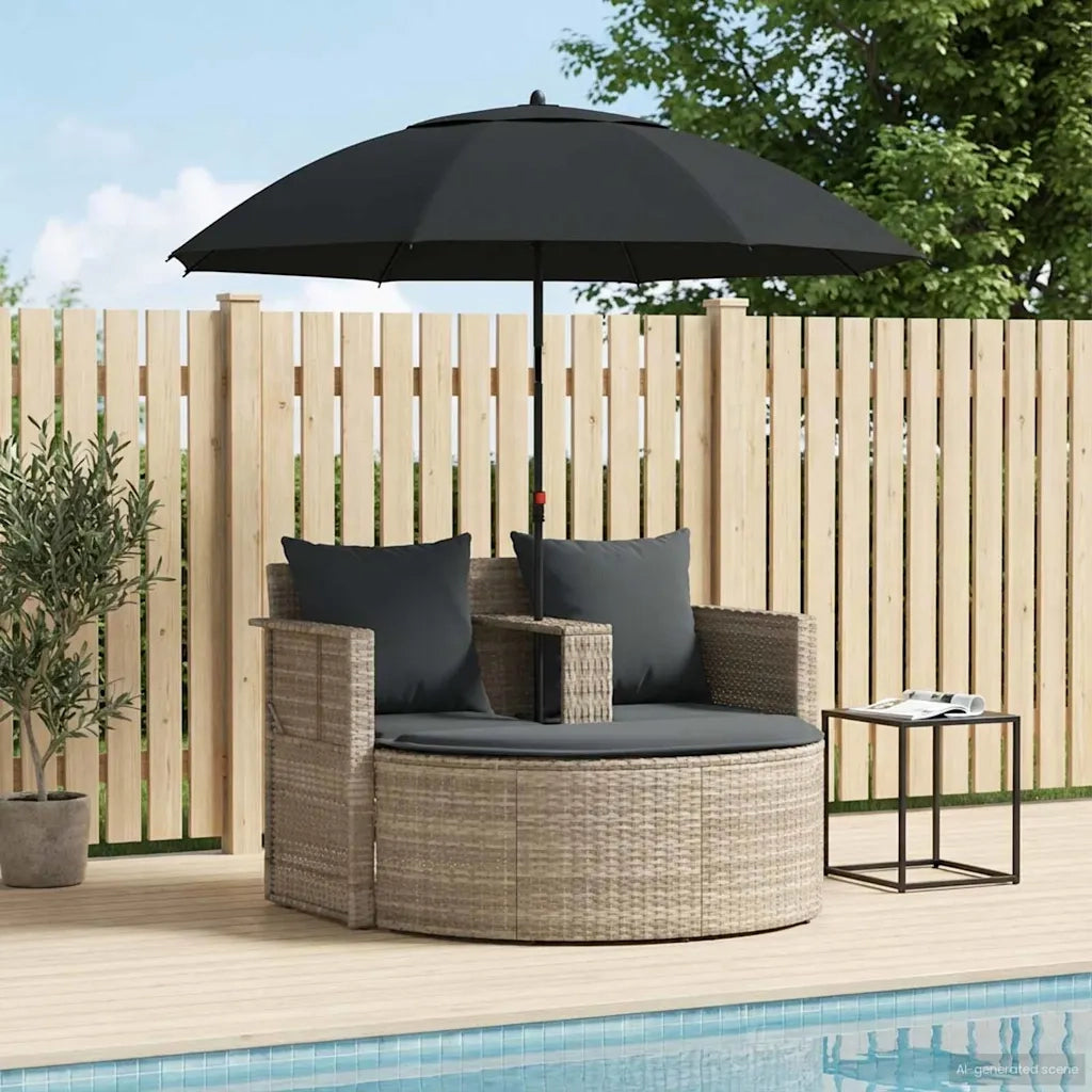 Divano da giardino 8 pz polyrattan Grigio chiaro e grigio scuro 42025901