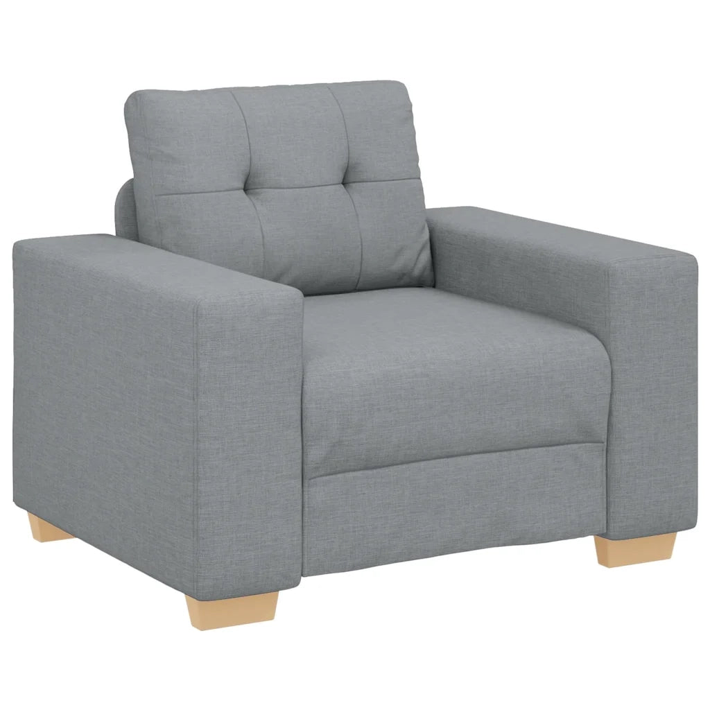 Poltrona-Divano Sedia Grigio Chiaro 100x78x80 cm in Tessuto