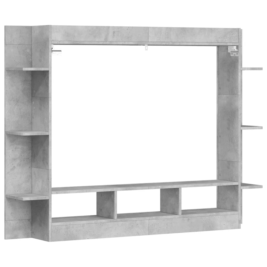Mobile Porta TV Grigio Cemento 152x22x113 cm Legno Multistrato 833725
